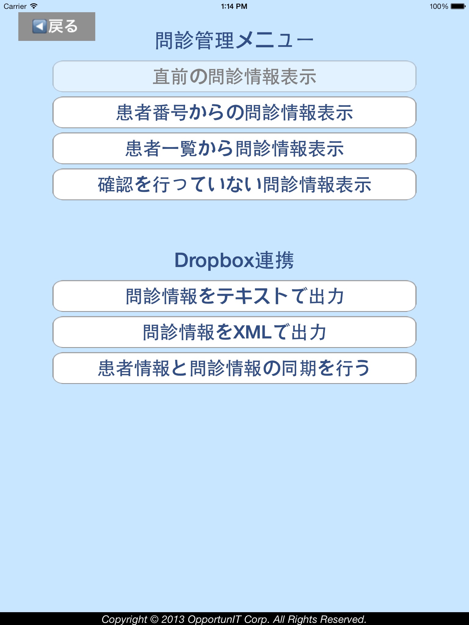 漢方問診表 for iPad（プロ版） screenshot 3