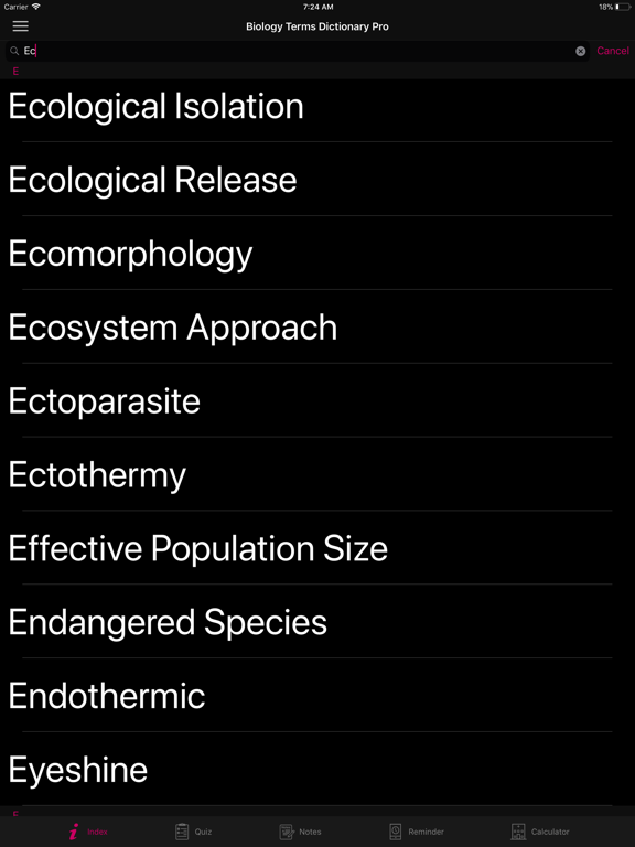 Screenshot #6 pour Biology Terms Dictionary Pro