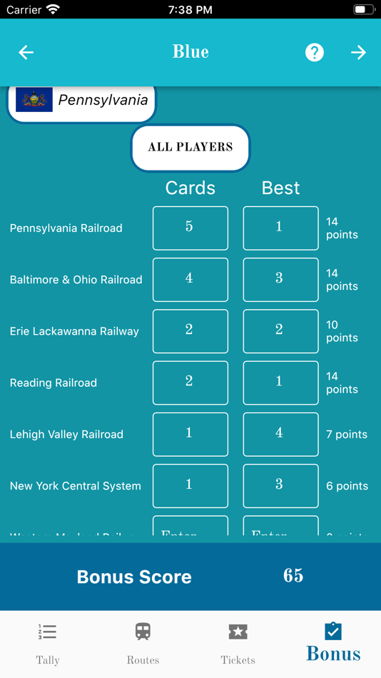 #8. Time To Count: Ticket To Ride (iOS) Podle: Daniele Folatelli