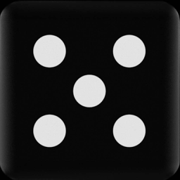 Black dice app icon