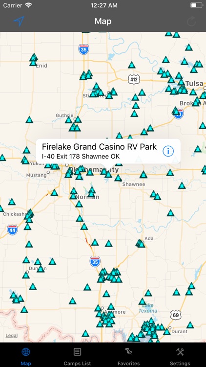 Oklahoma – Camping & RV spots