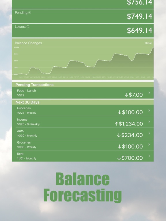 Screenshot #5 pour Green - Budget Forecasting