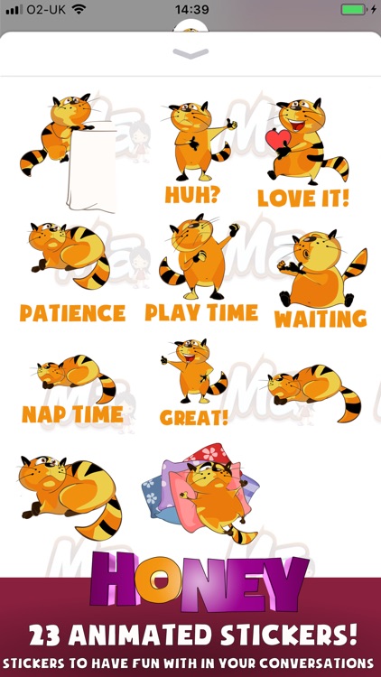 Kitty Cat Hon Stickers
