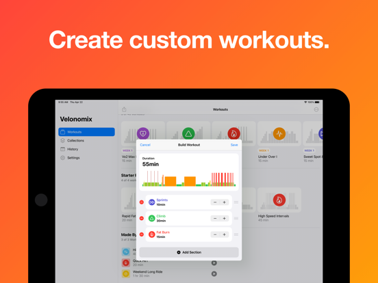 Velonomix - Indoor Cycling iPad screenshot 7 - Health & Fitness app