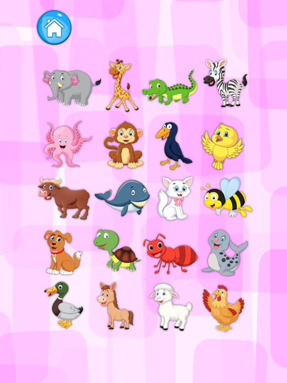 Animals and fun colors iPad screenshot