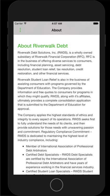 Riverwalk Debt