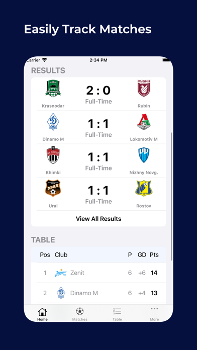 Rossiyskaya Premyer-Liga Screenshot