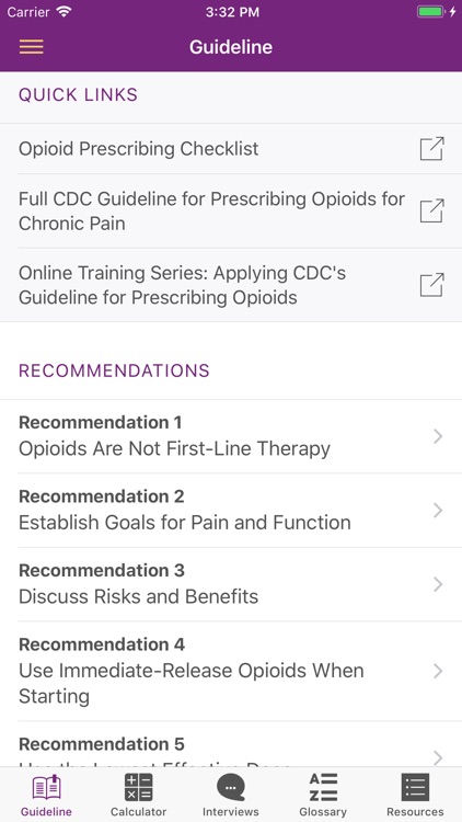 CDC Opioid Guideline