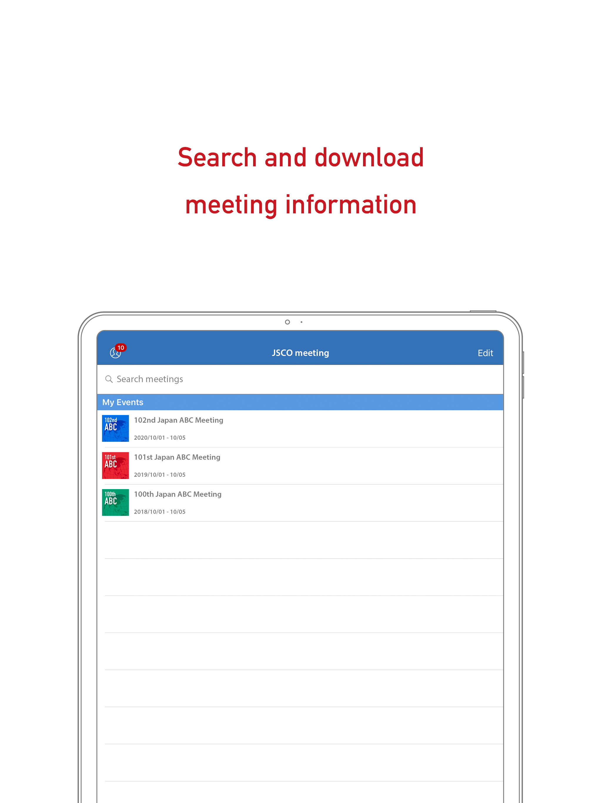 JSCO meeting - Congress App