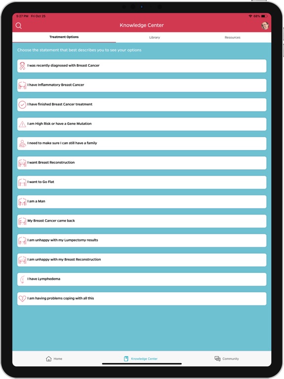 Breast Advocate iPad screenshot 5 - Medical app