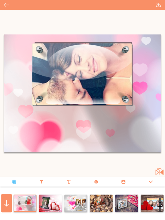 3D Love Photo Frames - Amazing iPad screenshot 4 - Photo & Video app