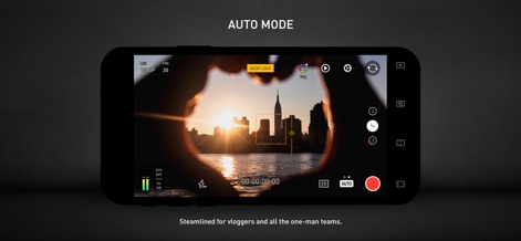Protake - Mobile Cinema Camera - This mode offers streamlined controls and an AE/AF Lock feature for quick, single-handed content creation, perfect for vloggers.