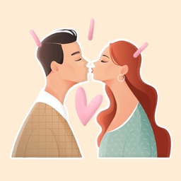 Couple Kiss Stickers