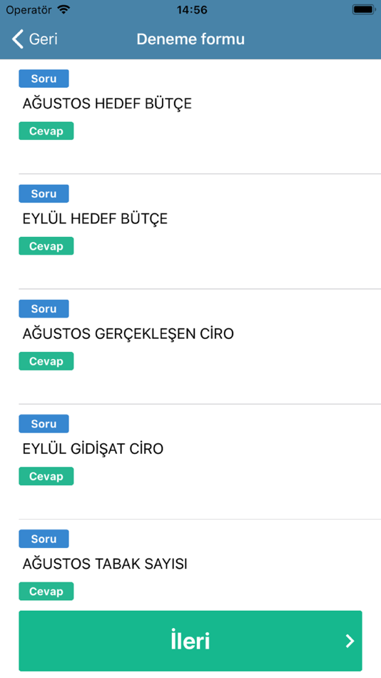 #4. RobotPOS Denetim Formları (iOS) Podle: ROBOTPOS BILGISAYAR SISTEMLERI SANAYI VE TICARET ANONIM SIRKETI
