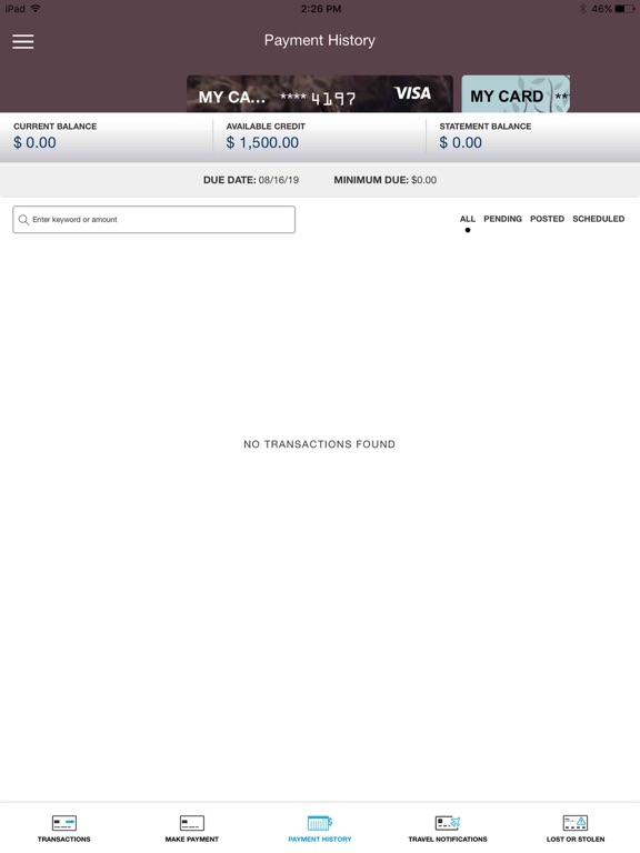 Natco Card Manager iPad screenshot