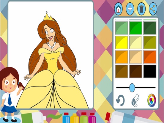 Princesses paint coloring book