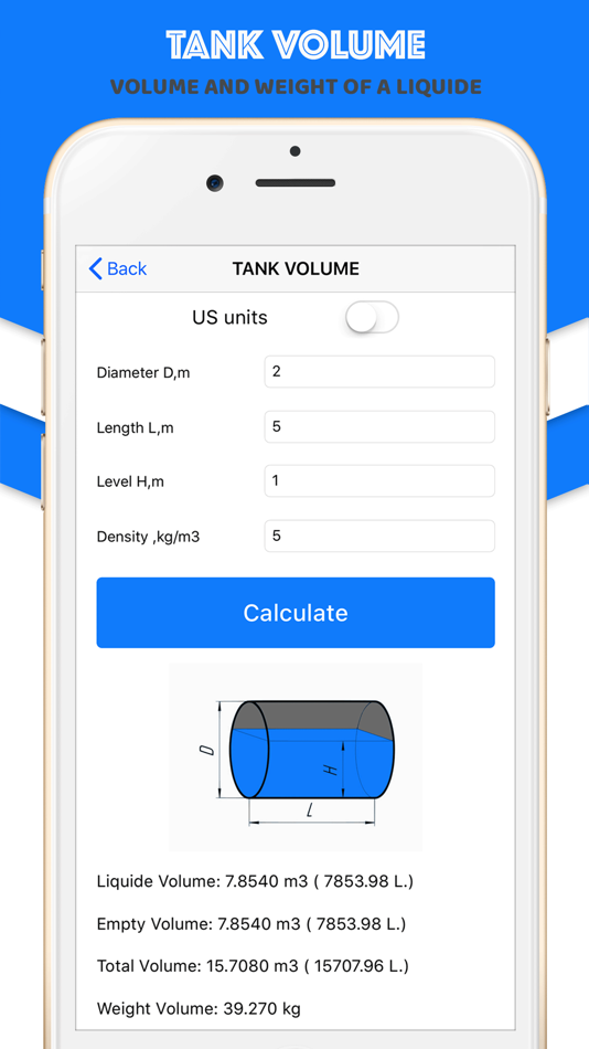 #4. Volume of tank Calculator (iOS) 由: Gorasiya Vishal Nanjibhai