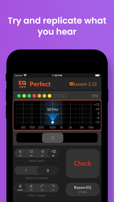 EQ Perfect-Pro EQ Ear Training Screenshot