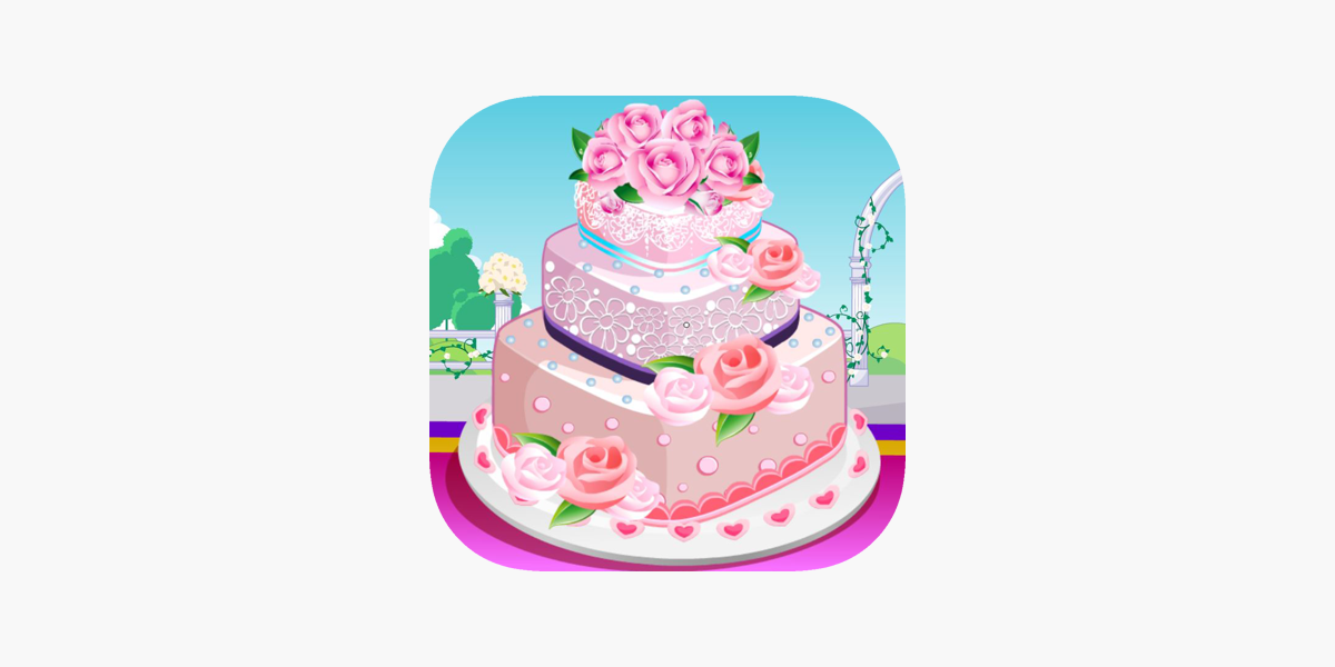 Rose Wedding Cake Cooking Game On The