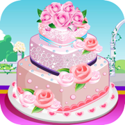 Rose Wedding Cake Cooking Game