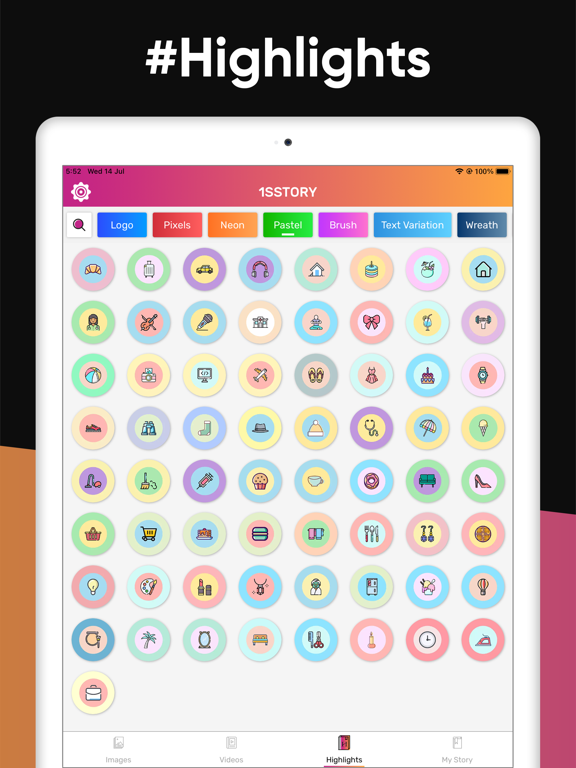 Story Templates, Story Collage iPad screenshot 5 - Graphics & Design app