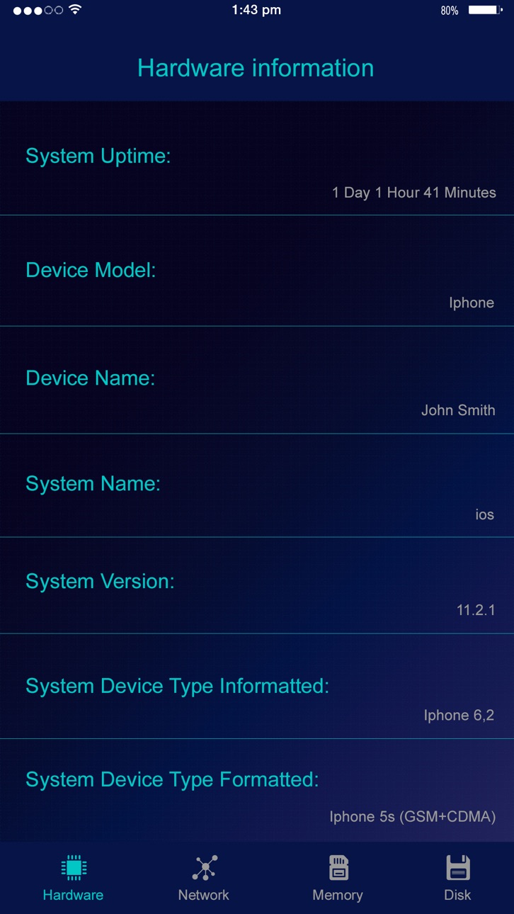iPhone screenshot