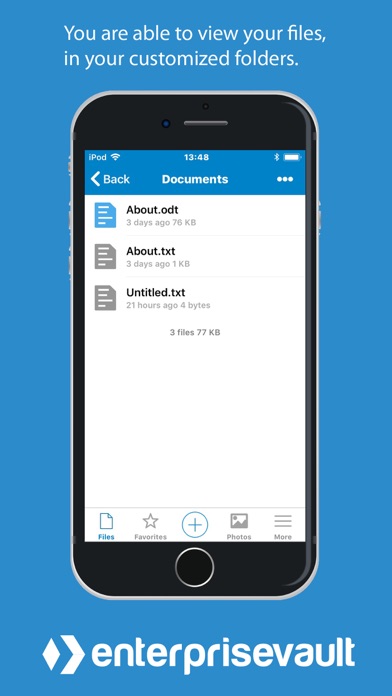 Enterprise Vault iPhone screenshot 2 - Business app