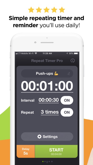 Screenshot #2 pour Repeat Timer Pro: Countdown