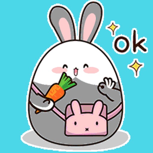 Fat Bunny Animated Stickers