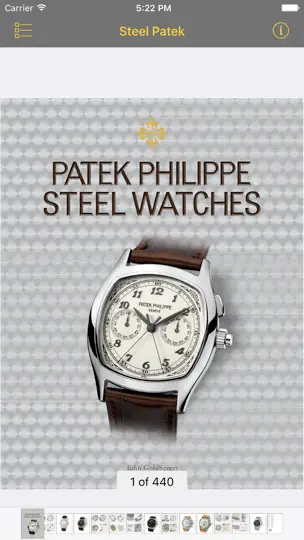 Captura de pantalla de Patek Steel en iPhone 1