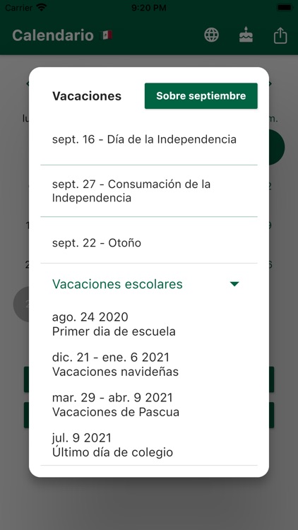 Calendario Mexicano 2024