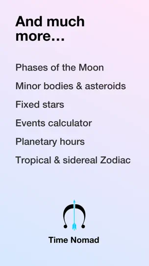 Screenshot von Time Nomad Astrology Charts auf dem iPhone 10