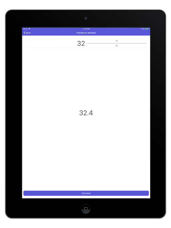 Fractions Converter & Calc iPad screenshot 4 - Business app