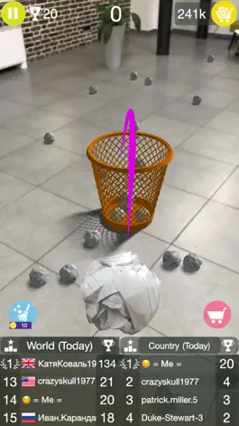 Game screenshot Paper Bin AR - throw paper hack