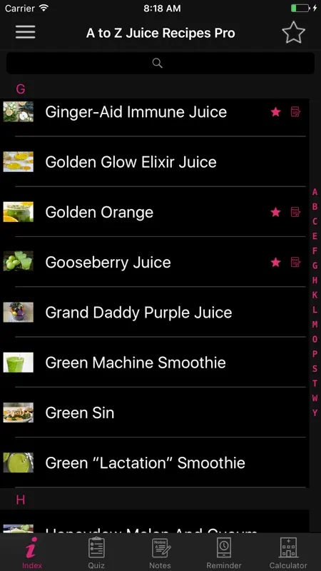 AZ Juice Recipes screenshot 6 of 10