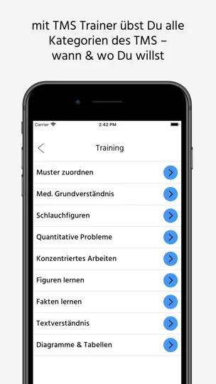 Screenshot von TMS Trainer auf dem iPhone 2