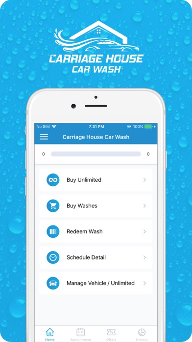 Carriage House Car Wash App Screenshot