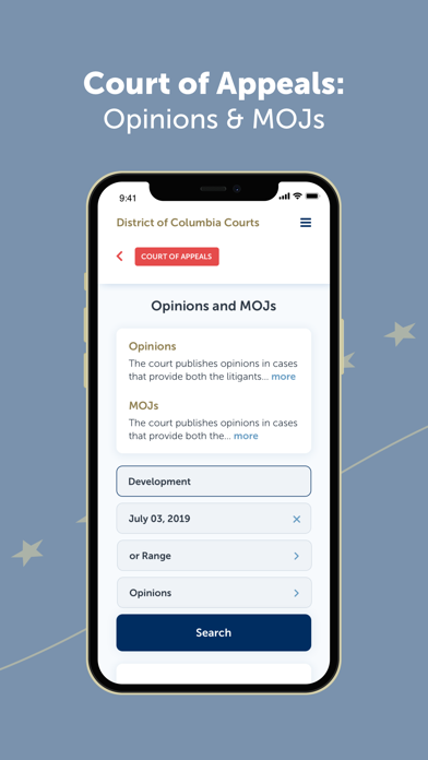 DC Courts Mobile Screenshot