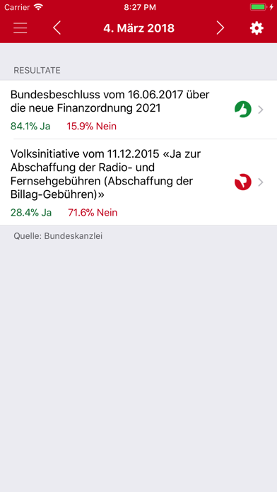 SwissVote iPhone screenshot 2 - Reference app