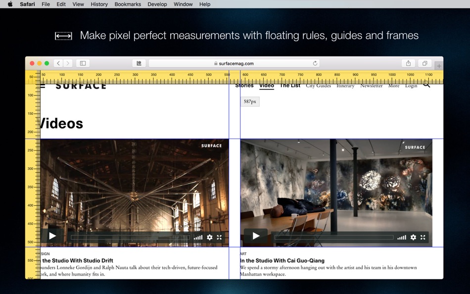 #2. Ruler for Safari (macOS) Podle: Denk Alexandru