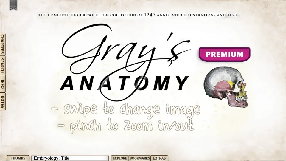 Скриншот Grays Anatomy Premium Edition на iPhone 1