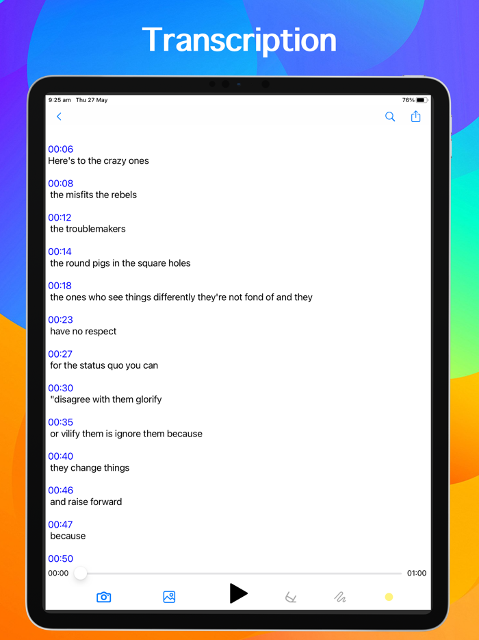 Transcribe Live Dictation