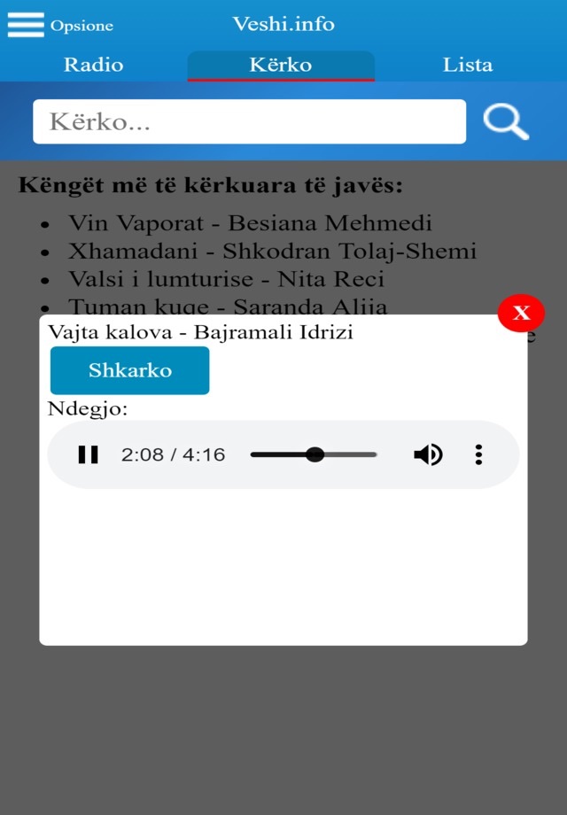 VESHI.info - Këngë + Radio screenshot 3