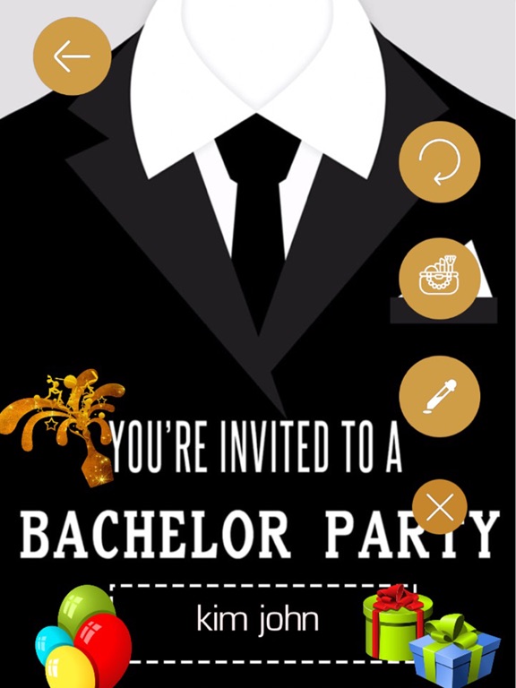 Bachelor Party Invitation Card iPad screenshot