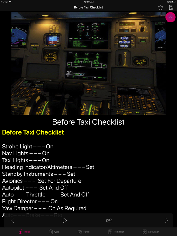 Screenshot #6 pour Airbus A320 Checklist
