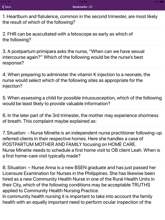 Pediatric Nursing Mock Test iPad screenshot