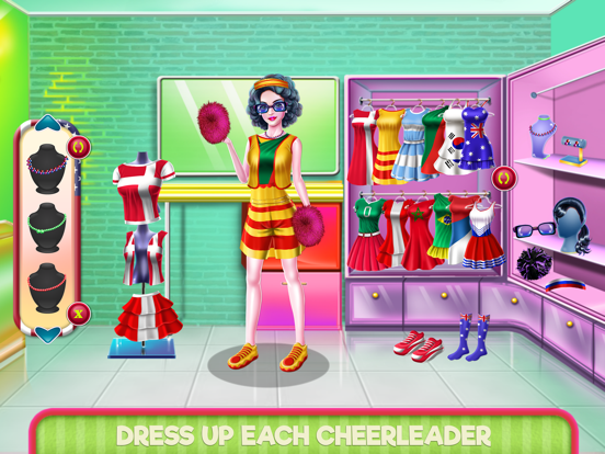 Soccer Cheerleaders Dressup iPad screenshot
