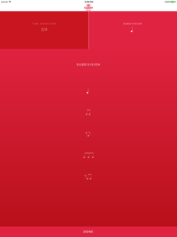 Imperial Drums Metronome iPad screenshot 3 - Music app