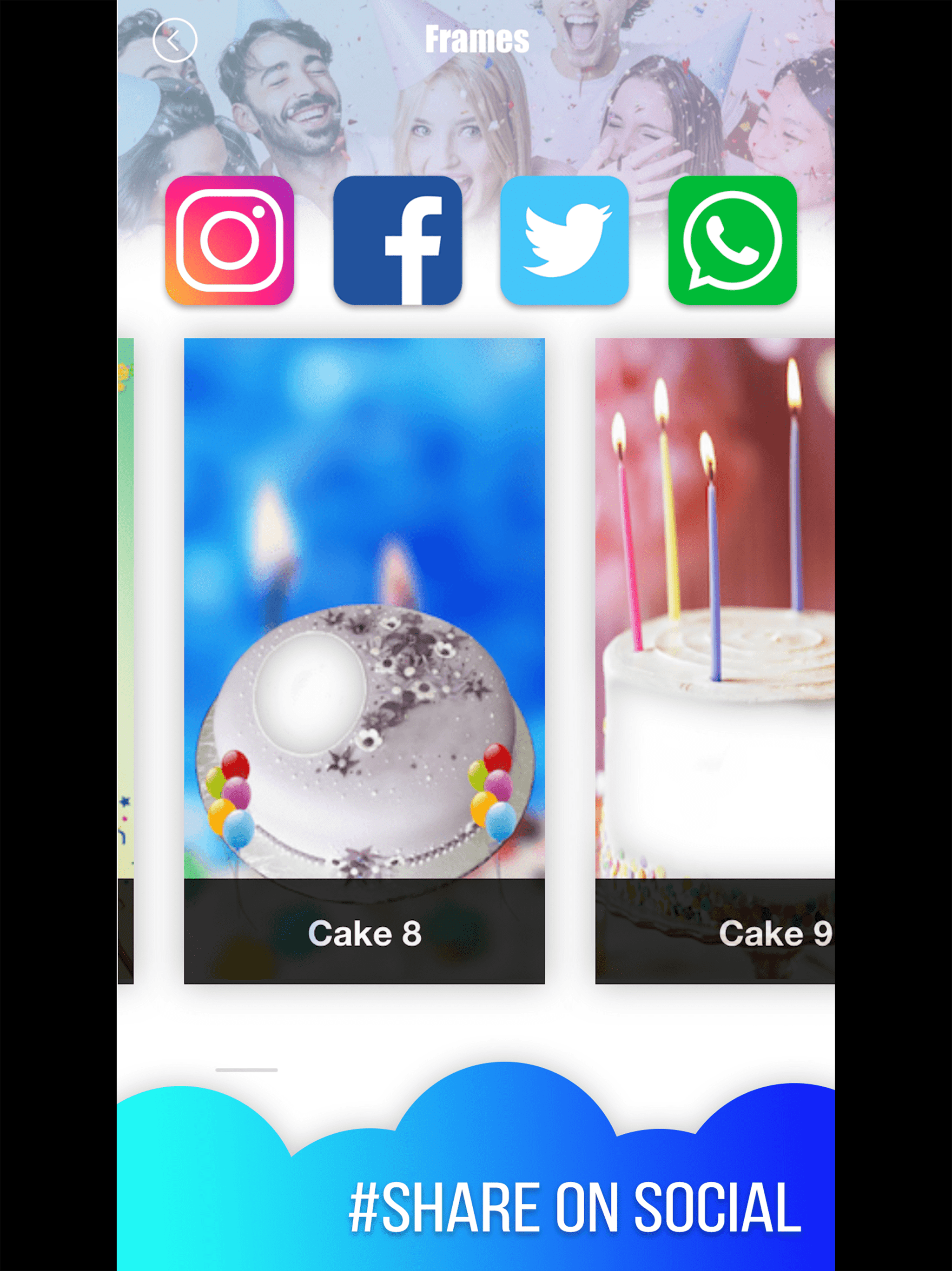 Birthday Cake Photo Frame 2018