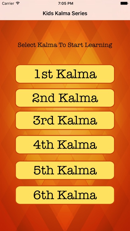 6 Kalma of Islam